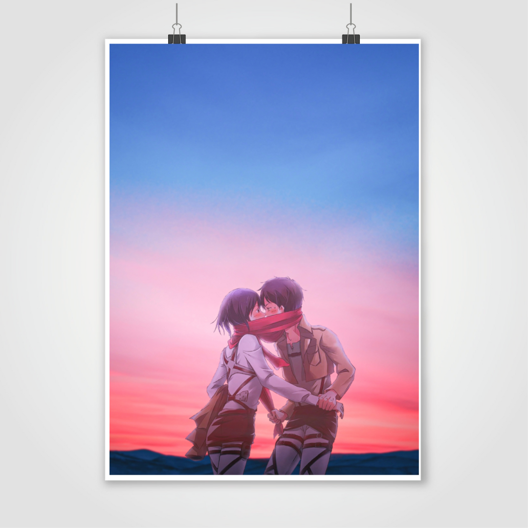 Eren and Mikasa Attack On Titan 19*13 Poster