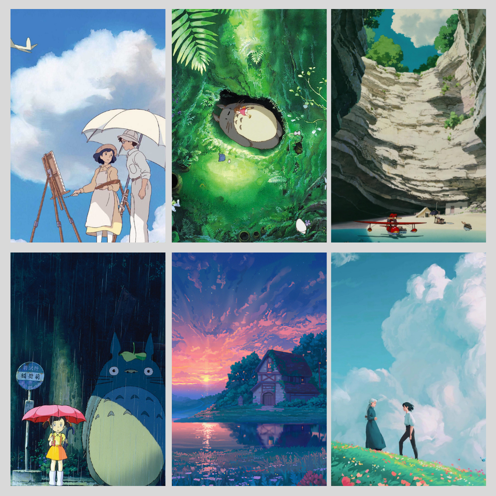 Studio Ghibli Combo of 6 Poster