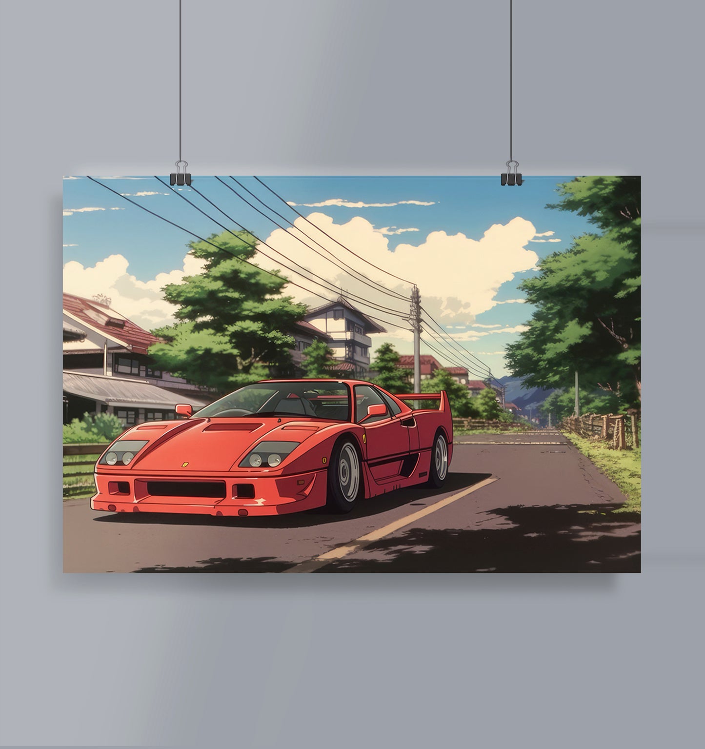 Anime Car Poster Landscape
