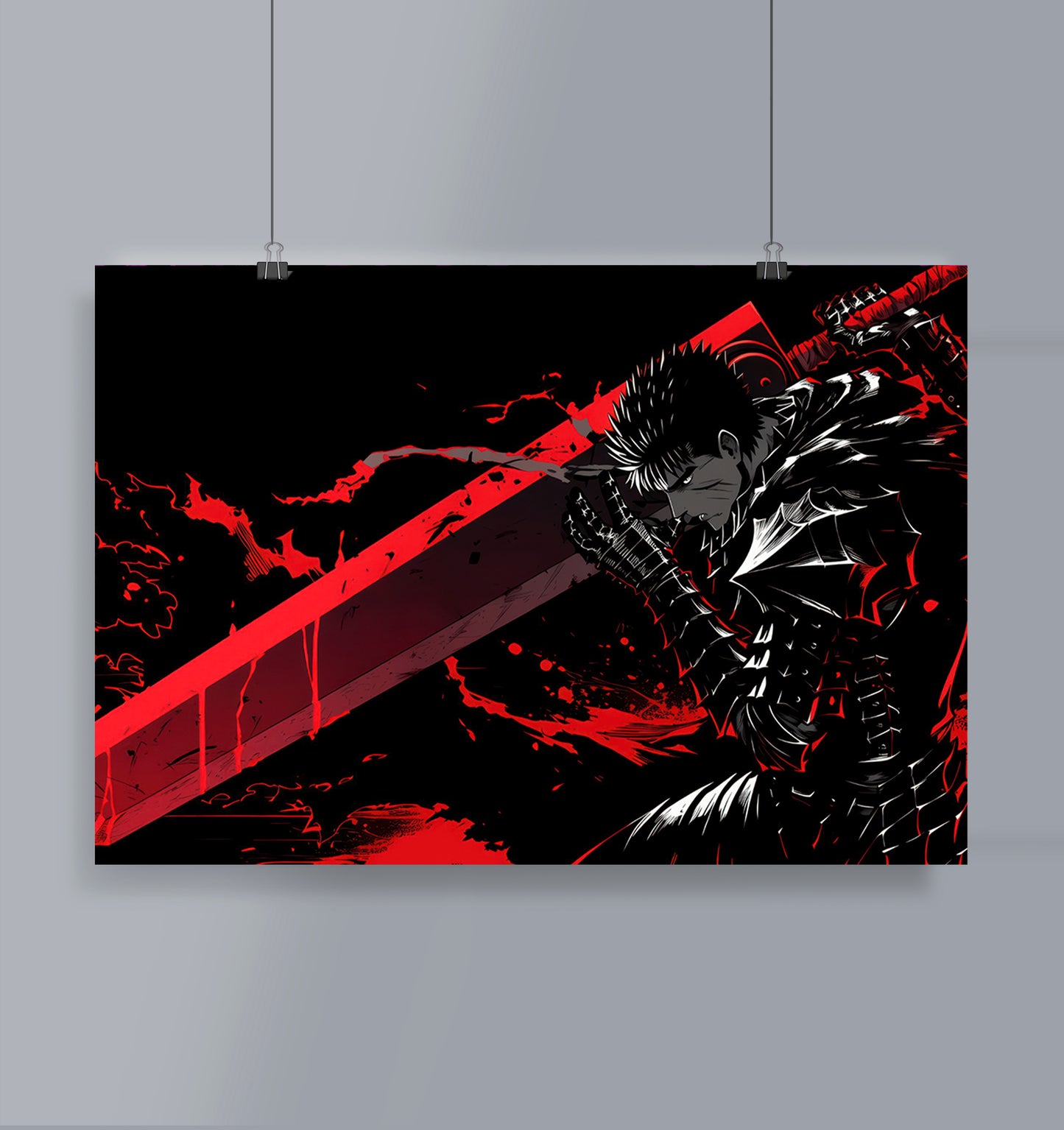 Guts Red Poster Landscape Berserk
