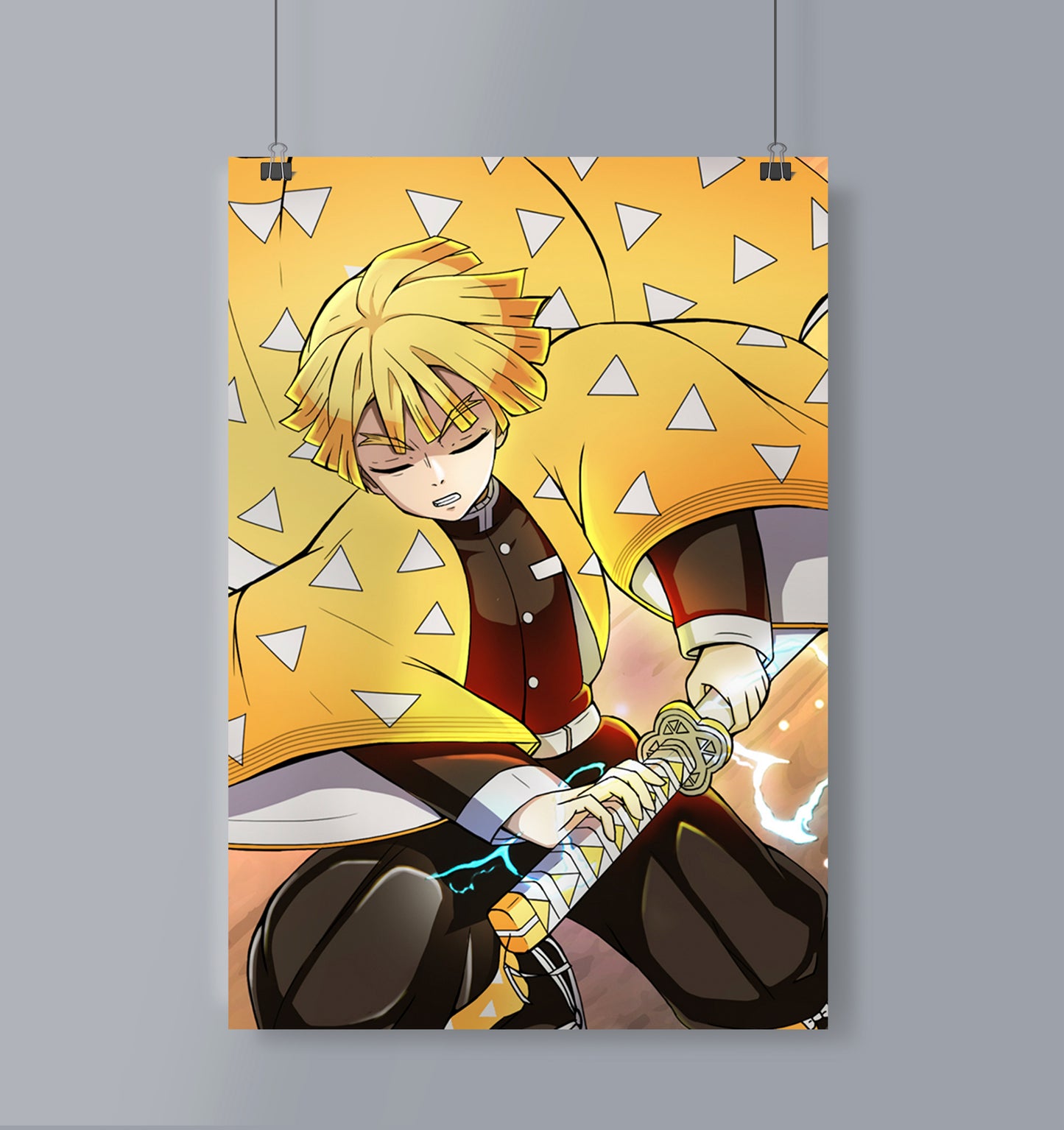 Zenitsu Agatsuma 19*13 Poster Portrait Demon Slayer