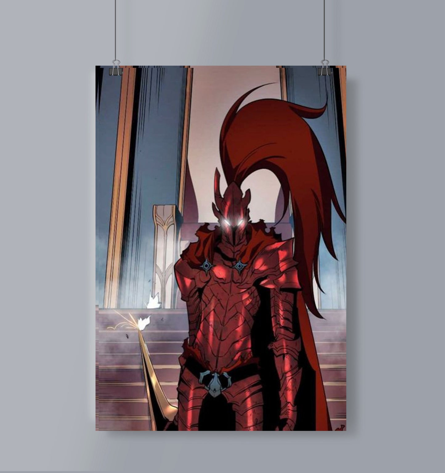 Blood-Red Commander Igris Poster Portrait Solo Leveling