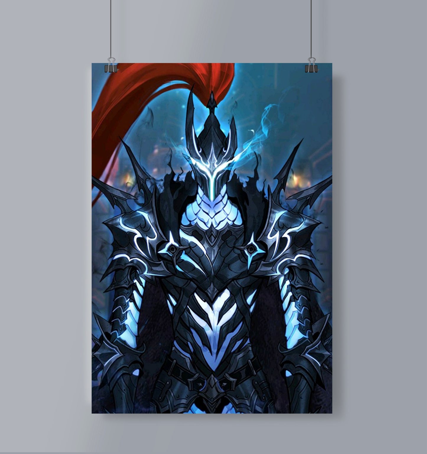 Blood-Red Commander Igris Poster 19*13 Portrait Solo Leveling