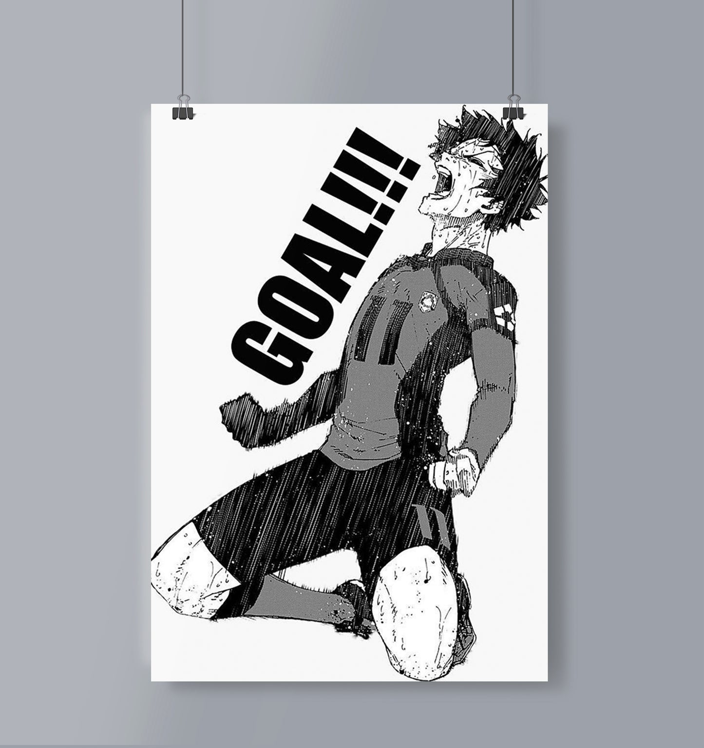 Yoichi Isagi Goal Poster Portrait Blue Lock