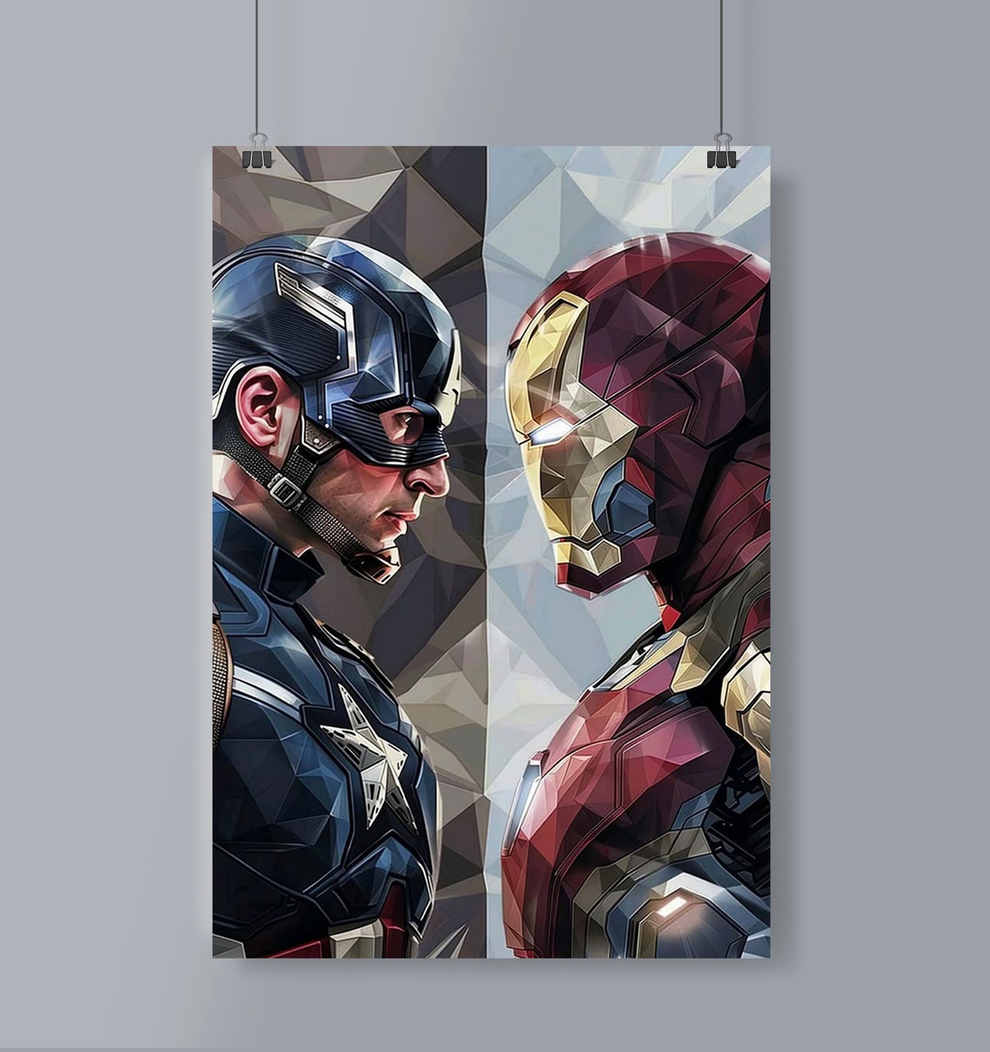Captain America VS Ironman Poster Portrait