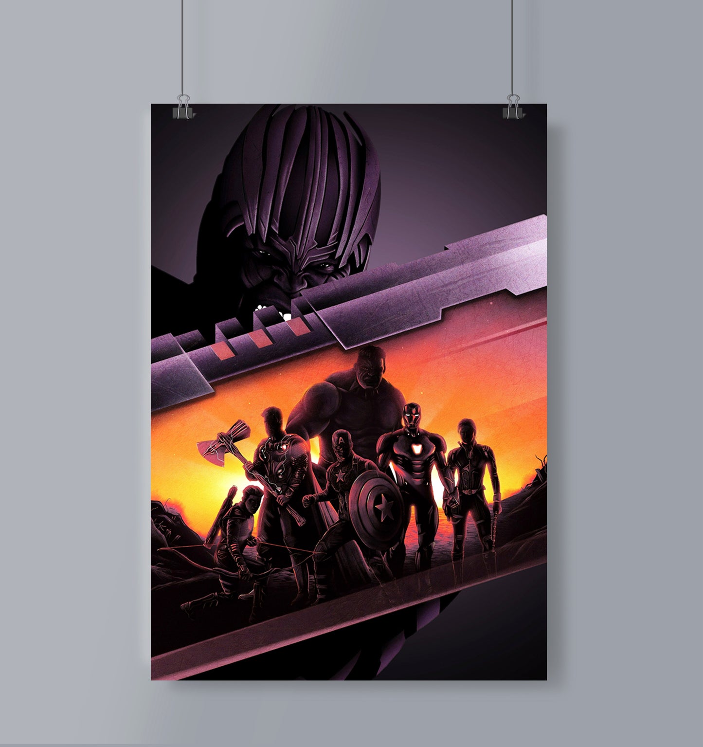 Avengers and Thanos Poster