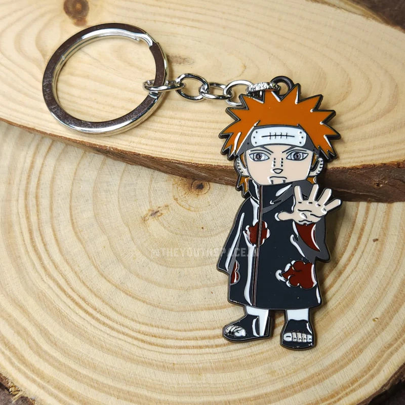 Pain metal keychain