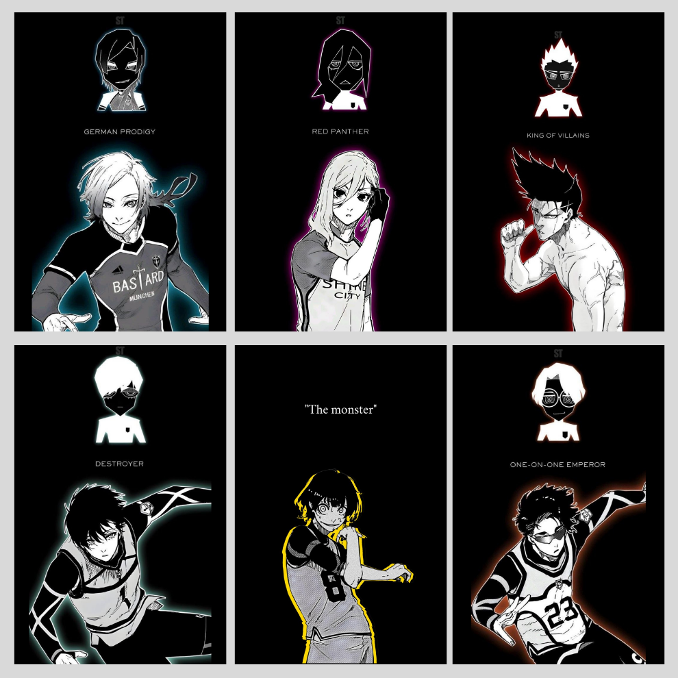 Blue Lock Combo of 6 Posters 2