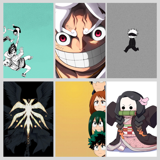 Luffy, Gojo Nezuko Poster Combo