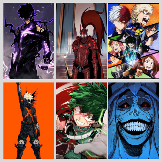 Solo Levelling and My Hero Academia Poster
