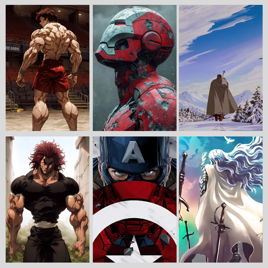 Baki Marvel Poster Combo