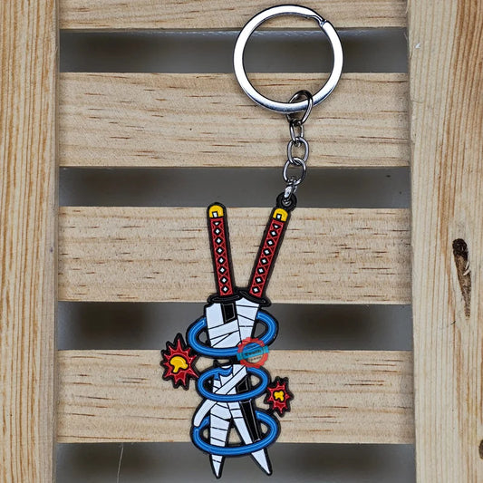 Tengen swords metal keychain