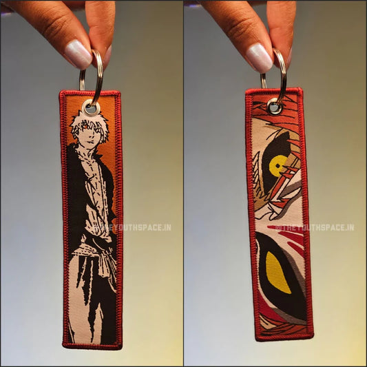 Ichigo korusaki Bleach Flip Side Embroidered Keychain (15 cm)