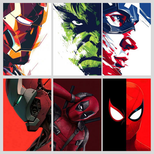 Avengers Poster Combo of 6