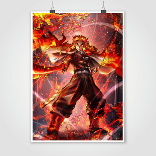 Rengoku Kyojuro: The Flame Hashira 19*13 Poster Demon Slayer