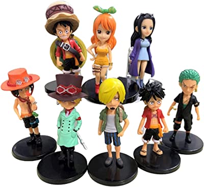 One piece Set of 8 Figurines