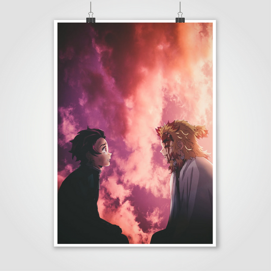 Rengoku Kyojuro and Tanjiro Kamado 19*13 Poster