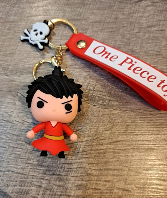 One Piece Anime Silicone Keychain