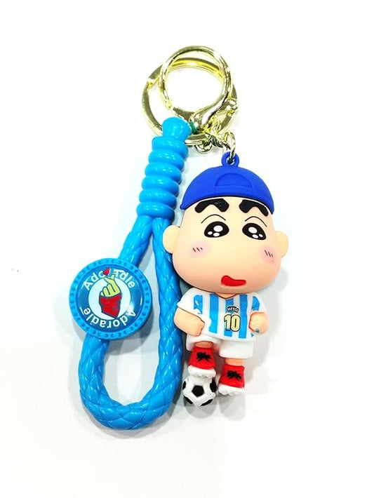 3D Shinchan Football Silicone Keychain