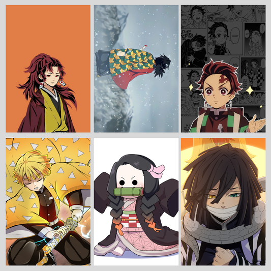 Demon Slayer Combo of 6 Posters