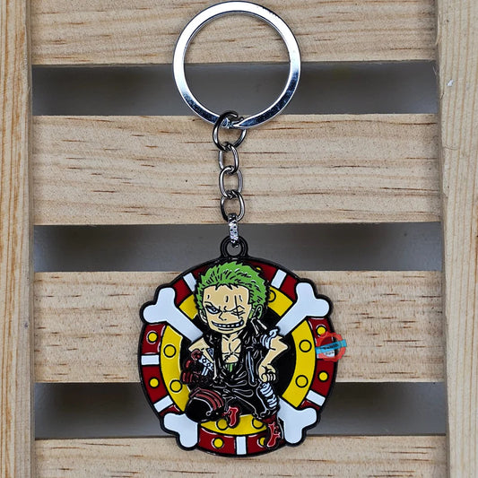 Zoro spinning metal keychain