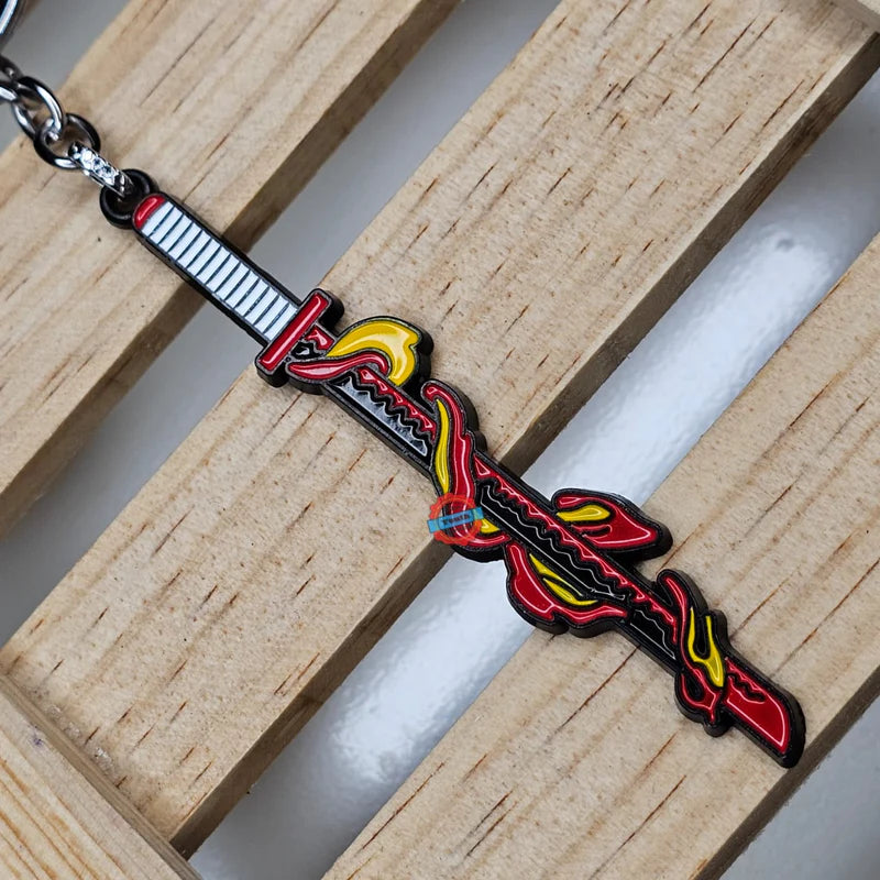 Rengoku sword Code 3 Metal Keychain