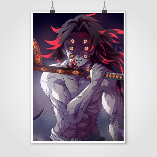 Kokushibo Upper Moon 1 19*13 Poster Demon Slayer