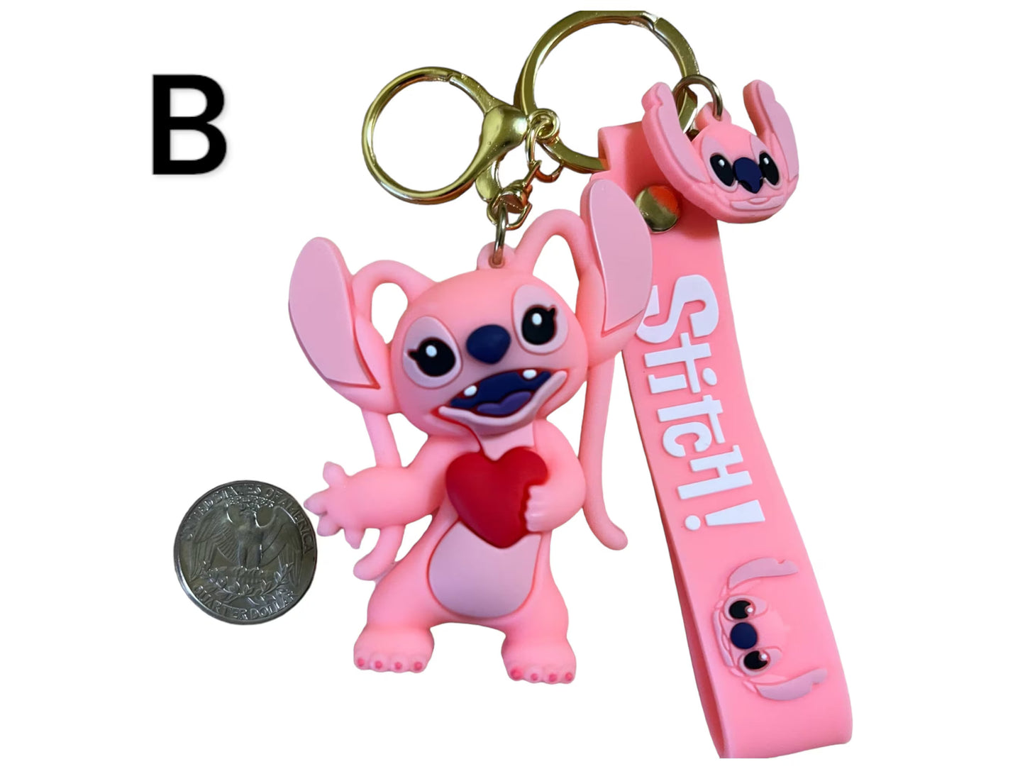 Stitch Keychains 3D Silicone Rubber Figure