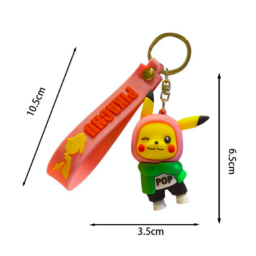 Pikachu Silicone Key Chain