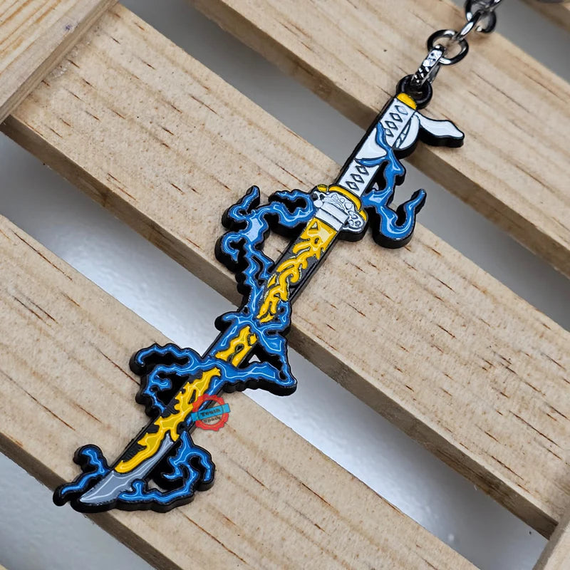 Anime sword metal keychain