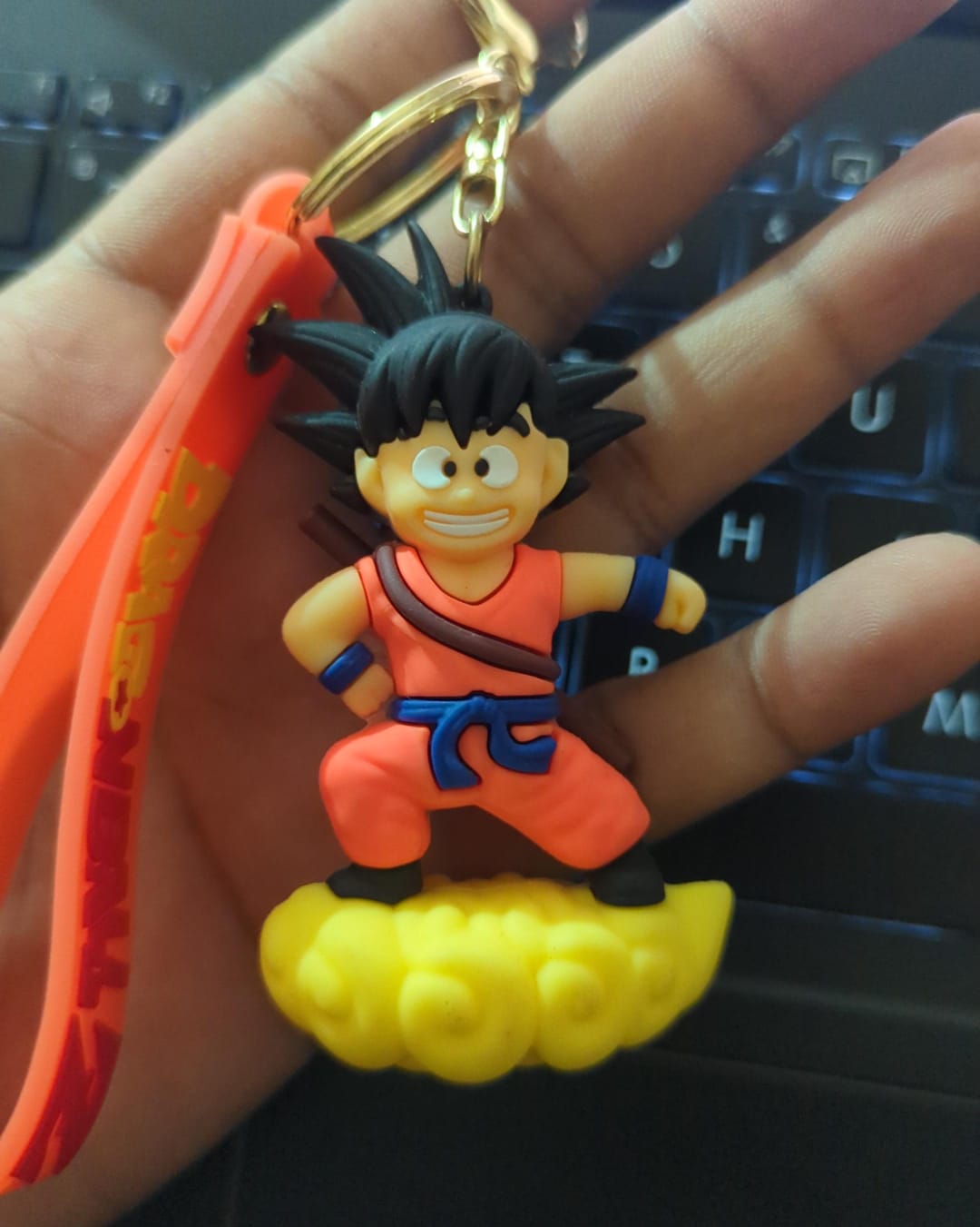 Dragon Ball Goku Silicone Keychain Orange