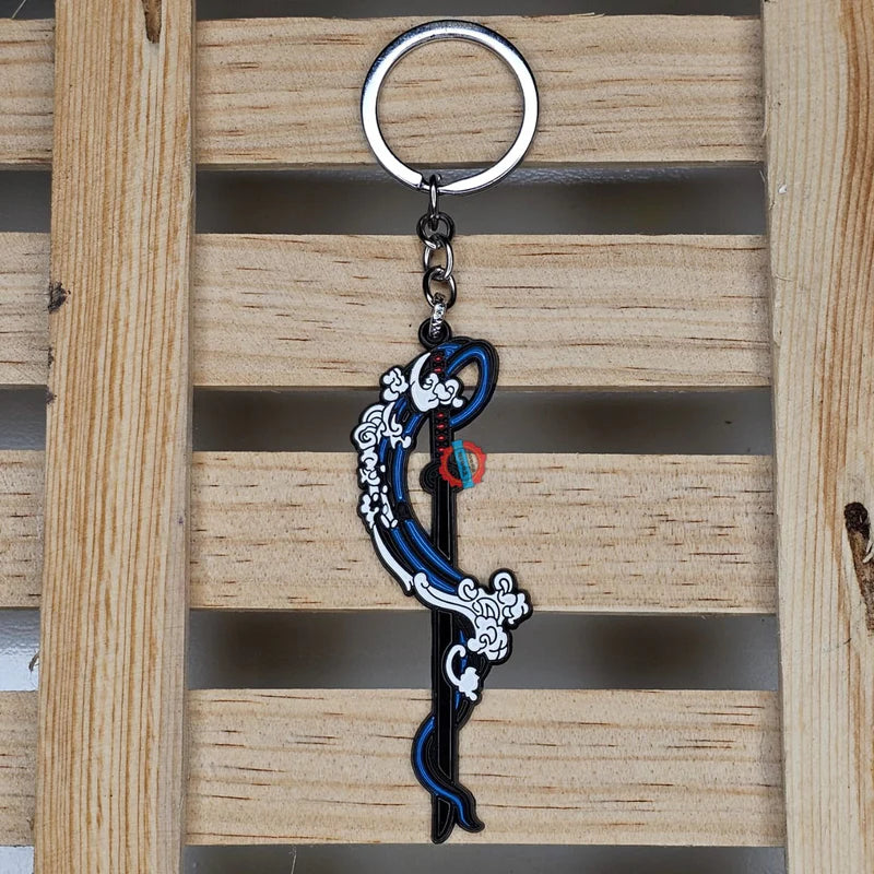 Anime sword metallic keychain