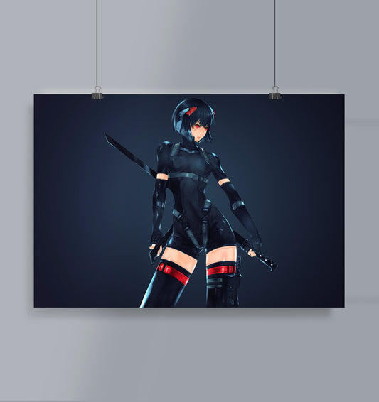 Motoko Kusanagi Poster Landscape Masamune Shirow's Ghost