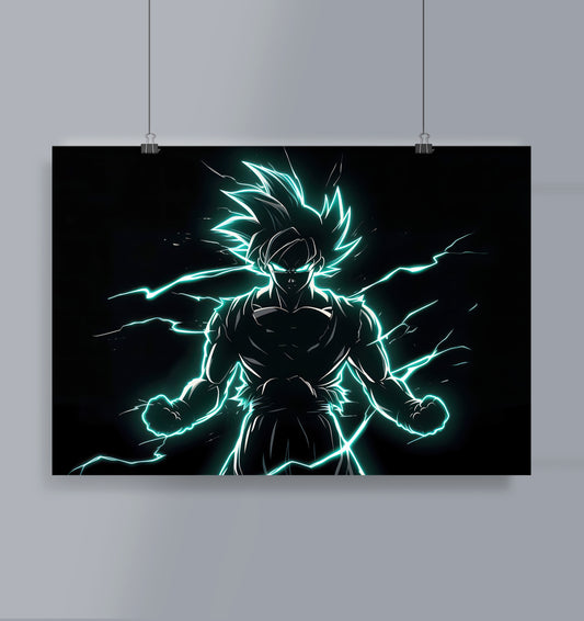 Goku Neon Poster Landscape