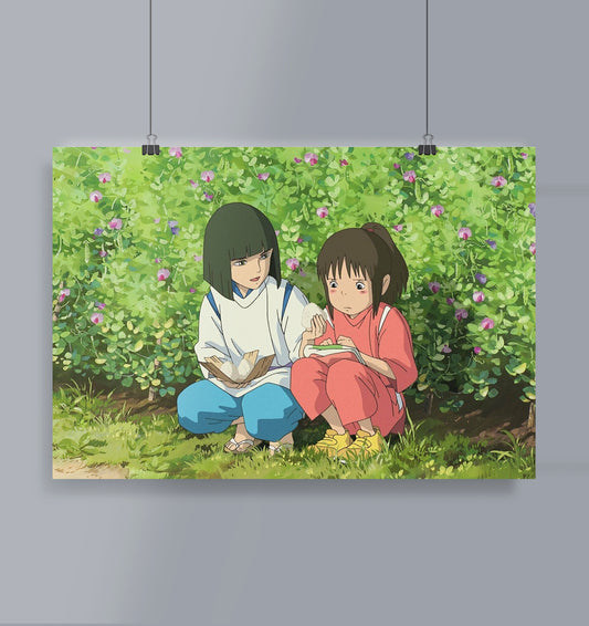 Chihiro and Haku Poster 2 Landscape Spirited Away