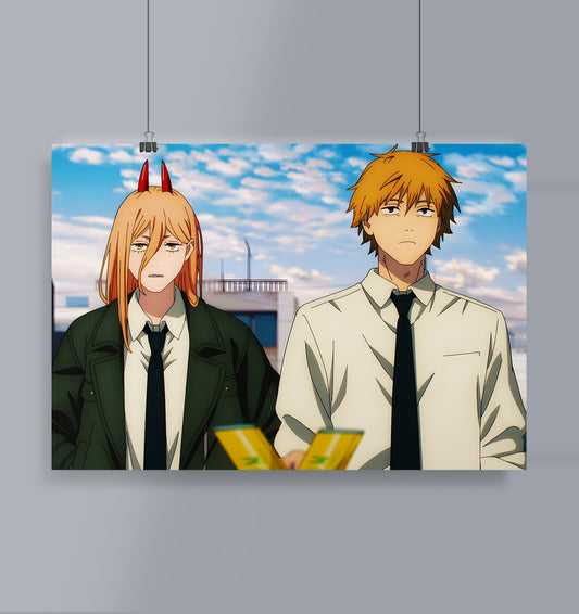 Denji and Power Poster Landscape