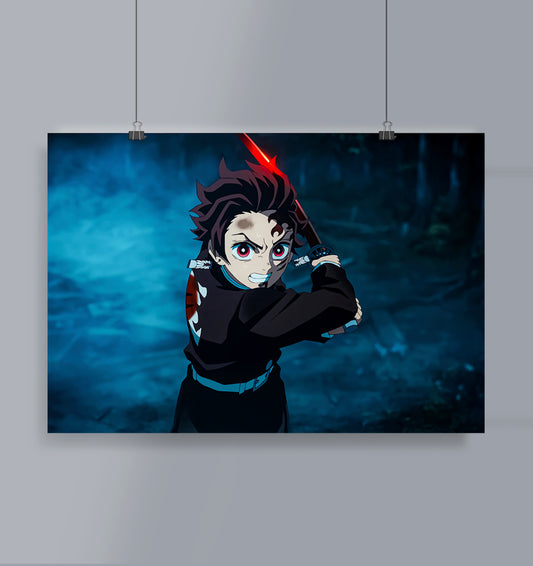 Tanjiro Kamado Poster Landscape Demon Slayer