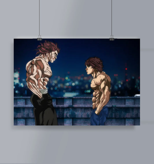 Baki Vs Yujiro Poster 13*19 Landscape