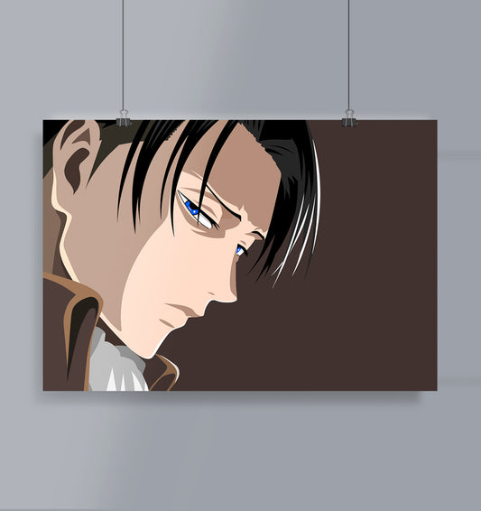 Levi Ackerman Poster Landscape Attack on Titan