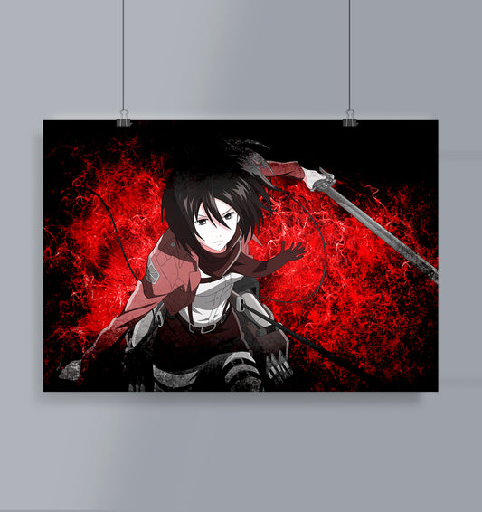 Mikasa Poster 2 Landscape Attack on Titan