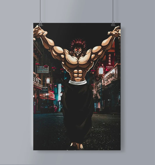 Yujiro Hanma Poster 19*13 Portrait Baki