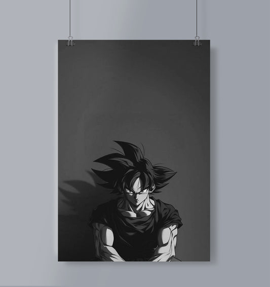 Goku B/W Poster Portrait