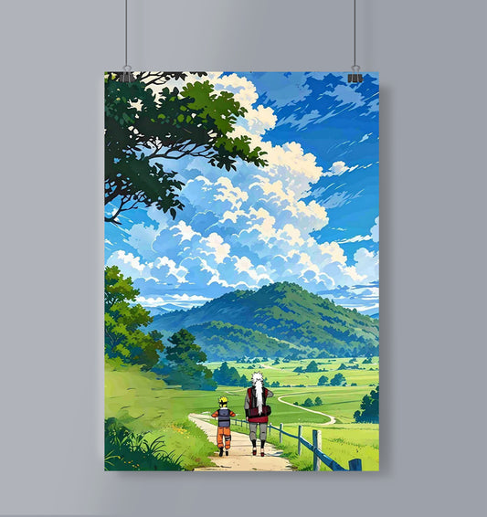 Naruto and Jiraya Poster Portrait