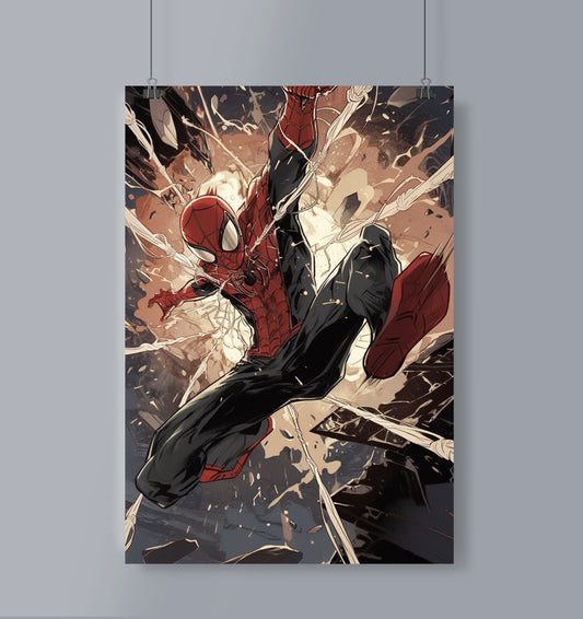 Comic Spiderman Poster Portrait