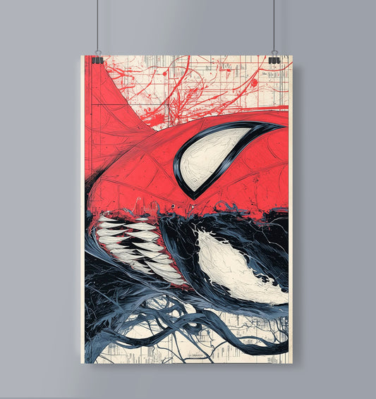 Spiderman X Venom Poster Portrait
